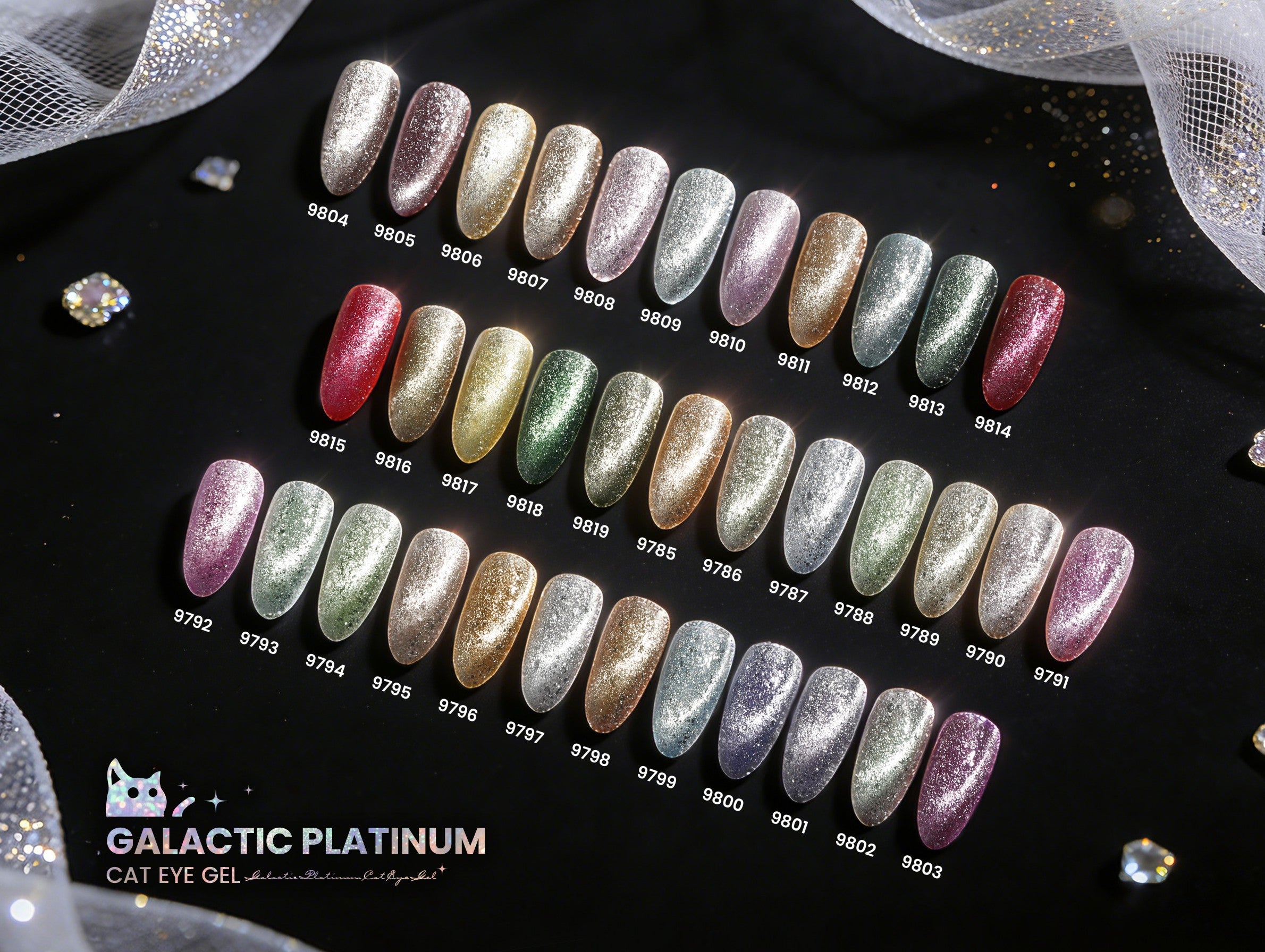Galactic Platinum Cat Eye Gel