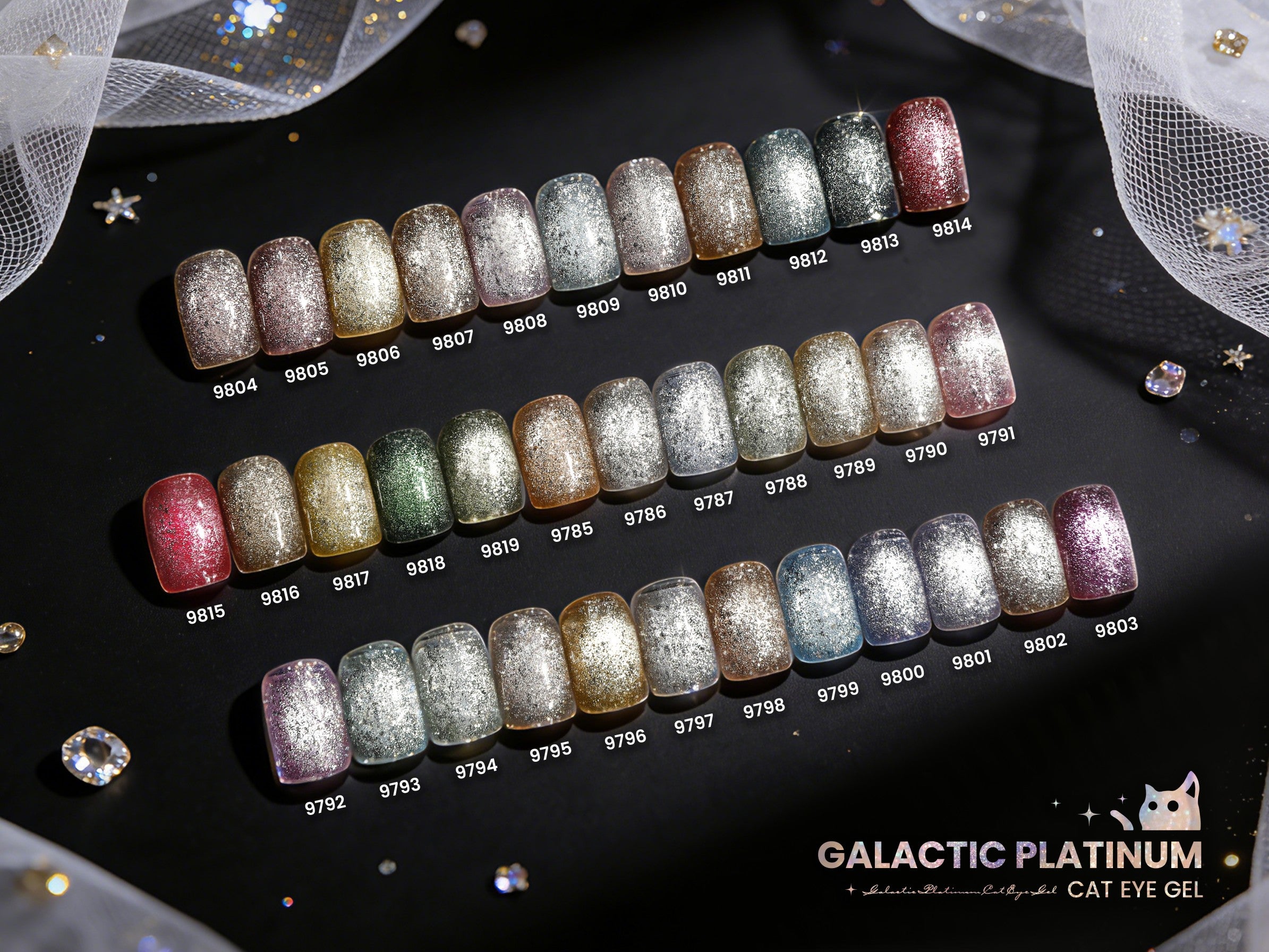 Galactic Platinum Cat Eye Gel