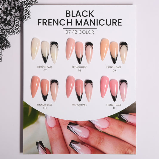 Black French Manicure