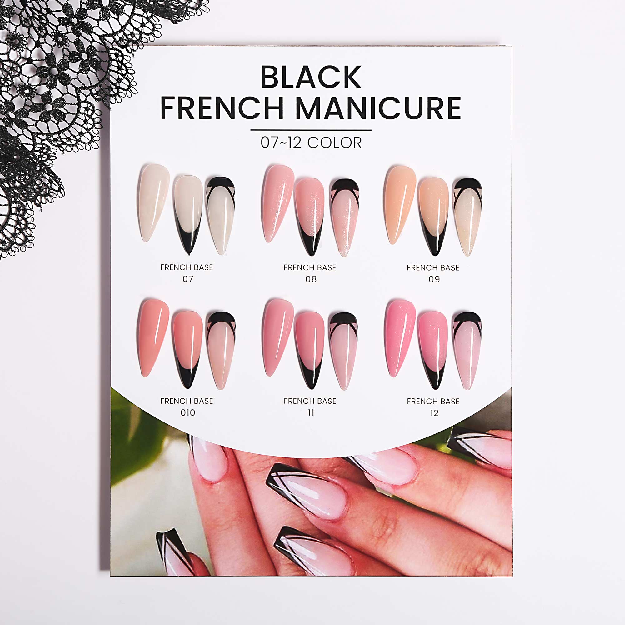 Black French Manicure